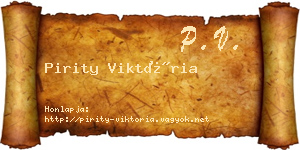 Pirity Viktória névjegykártya