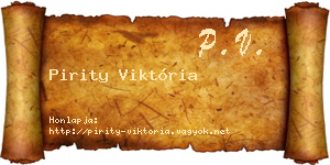 Pirity Viktória névjegykártya